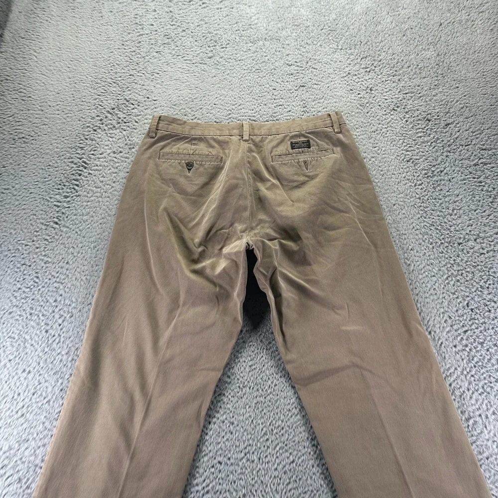 Banana Republic‎ Gavin Pant Mens 33x34 Brown Cotton Chino Straight Preppy Career